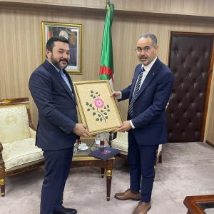 ICYF delegation headed by Mr. Taha Ayhan met with H.E. Abderezak Sebgag, the Minister of Youth and Sports, to discuss future cooperation on youth development