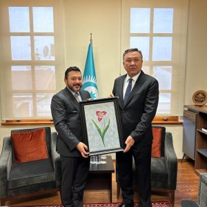 ICYF President H.E. Taha Ayhan met with the Secretary General of the Organization of Turkic States H.E. Ambassador Kubanychbek Omuraliev