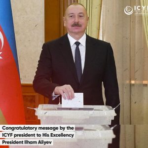 Congratulations to the President of the Republic of Azerbaijan, H.E. Ilham Aliyev on his re-election